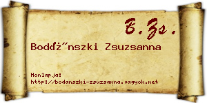 Bodánszki Zsuzsanna névjegykártya