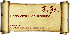 Bodánszki Zsuzsanna névjegykártya