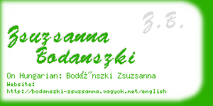 zsuzsanna bodanszki business card